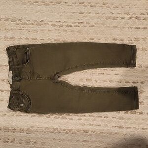 Zara olive skinny jeans size 18/24 month